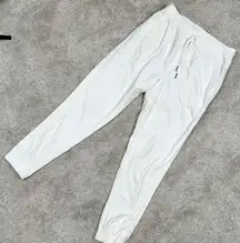 Athleta Farallon Jogger Pants White Drawstring Loose Fit Tapered Size XS