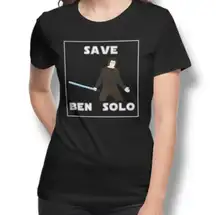 NWT Custom Unisex Black Save Ben Solo/Kylo Ren Shirt Size L