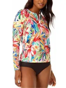 Hurley 🌞  Women's Long Sleeve UPF 50+ Rash Guard Swim Shirt, Size XL 🌞