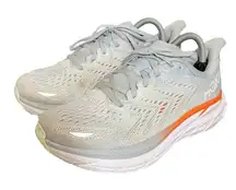 Hoka One One Clifton 8 Women’s Size 9 B Running Shoes Blue Orange Sneaker