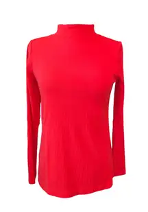 blouse No Yank style mock turtleneck long sleeve ribbed Sz XSmal