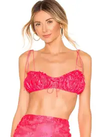🍋 | Avalon Tie Strap Bra Top in Flamenco