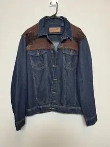 Wrangler Authentic Western Denim Jacket with Tribal Pattern 