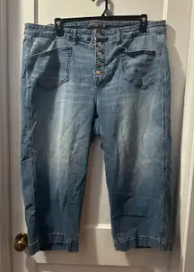 Torrid Button Fly Cropped Jeans in 22