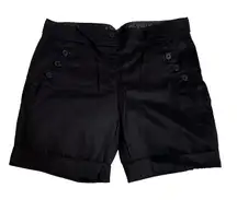THE LIMITED Small 4 Black Pocket Shorts Belt Loops‎ Button Details
