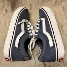Vans Blue and White Old Skool Canvas Sneakers US SIZE 8.5