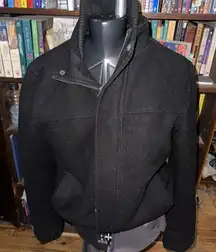 Gap wool business casual S professional black bomber coat