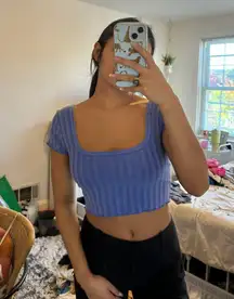 Offline Blue Crop Top