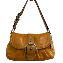 Coach Y2K  Pleated Mustard Soho Buckle Flap Shoulder Bag