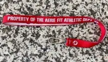 Aerie Athletic Red & White Lanyard