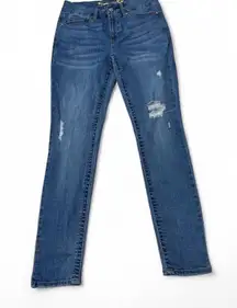 7 For All Mankind Jeans Womens 6 Blue Tummyless High Rise Skinny M Wash Stretch