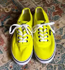 Fila Highlighter Neon Yellow Canvas Sneakers, Sz 7.5