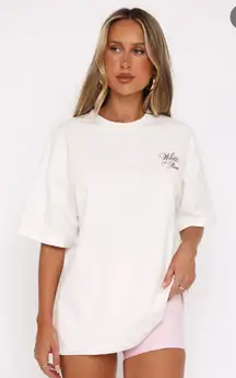 WHITE FOX Pilate Princess Oversized Tee White - XS/S