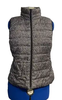 RAFAELLA Women’s Puffer Vest Size Large Gray‎ Pockets Turtleneck Zipper Front