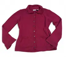 VTG Red orange laura ashley button up cardigan