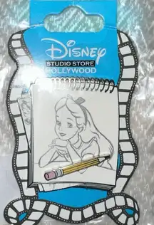 DSSH - Sketch Series- Alice in wonderland sketch drawing notebook Disney pin new
