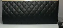 NWT Womens INC Black Purse Clutch Handbag Snap Closure