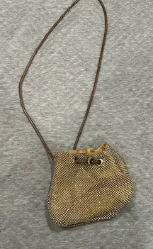 Vintage Gold Rhinestone Crossbody Bag