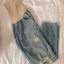 Maternity boyfriend jeans full panel