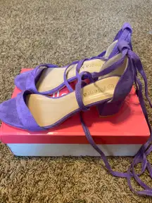 Purple Lace Up Heels