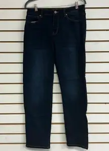 Soft Surroundings Straight Leg Dark Wash Jeans with lots of stretch - Size 10