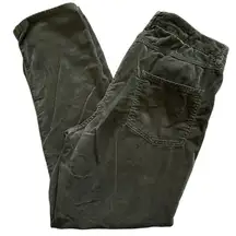 J. McLaughlin Women’s Size 8 Olive Army Green Velvet Cropped Pants Jeans