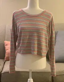 Crop Oversized Striped Sweater