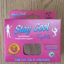 New Tamara Light Tan Stay Cool Tights Medium Height 5’-5’4” Weight 90-120lbs