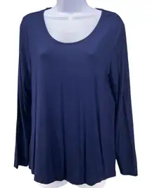 Soma Womens Shirt Size XS Oversized Sleep Shirt Relaxed Fit Loungewear Navy Blue