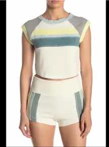 FREE PEOPLE MOVEMENT Womens Surfer Rosa Retro Shorts and Tee Set Size XS