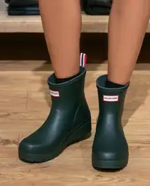 HUNTER Play Short Rain Boots in Arctic Moss Size US 8