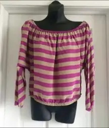 BCBGMaxAzria Striped Cropped Top Size S