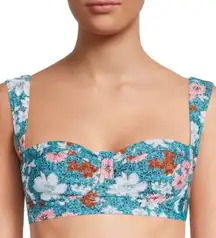 Time and Tru Floral Corset Swim Top