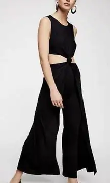 Free People FP Beach Tamarama Maxi Black Romper Jumper Jumpsuit, Size Small