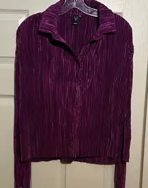 Windsor Deep Purple Pleated‎ Button Down Shirt