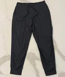 Lole Jersey Knit High Rise Jogger Lounge Pants Women's Medium Gray Cinch Waist