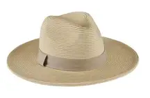 San Diego Hat Company x Anthropologie Ultrabraid Fedora With Chambray Band New!