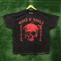Guns N Roses Appetite for Destruction Mineral Wash Rock Band Oversized Tee L/XL