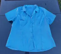 Riders by Lee Blue Striped Blouse