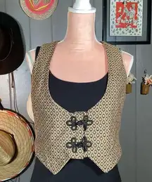 Gold Costume Vest Hook & Loop Closure Medium