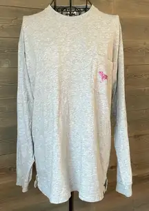 Victoria’s Secret pink, long sleeve gray sequence top