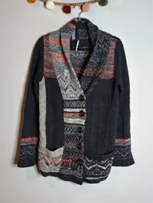 Free People patchwork nordic cardigan sweater