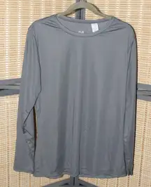 A4 Graphite Long Sleeve Performance Crew Tee