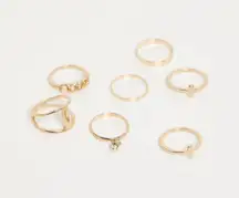 PrettyLittleThing Gold Multi Pack Rings, Size OS​​​​​​​​