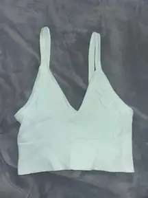 Mint blue cropped tank top