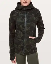 Lululemon  Scuba Hoodie Light Cotton Fleece, Camo Gator Green