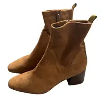 Donald J.  Pliner Size 7 Stretch Saddle Suede Brown Boots NWOT‎