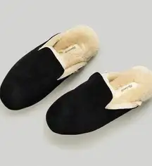 NWT Madewell The Ezra Slipper in Suede Black Size 7