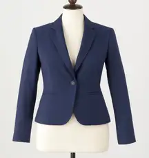Banana Republic Classic Blazer Womens 4 Navy Wool Blend Workwear Career Office‎