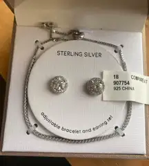 Sterling Silver Earrings And Bracelet